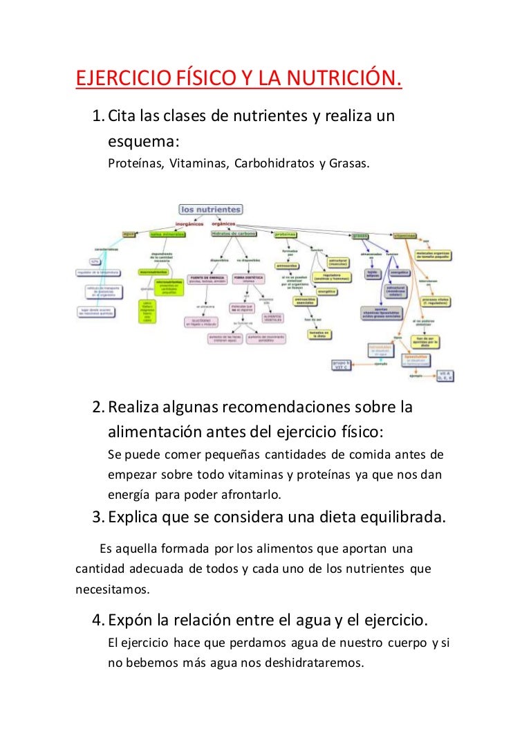 Nutricion ejercicio y dieta equilibrada Nutricion ejercicio y dieta equilibrada